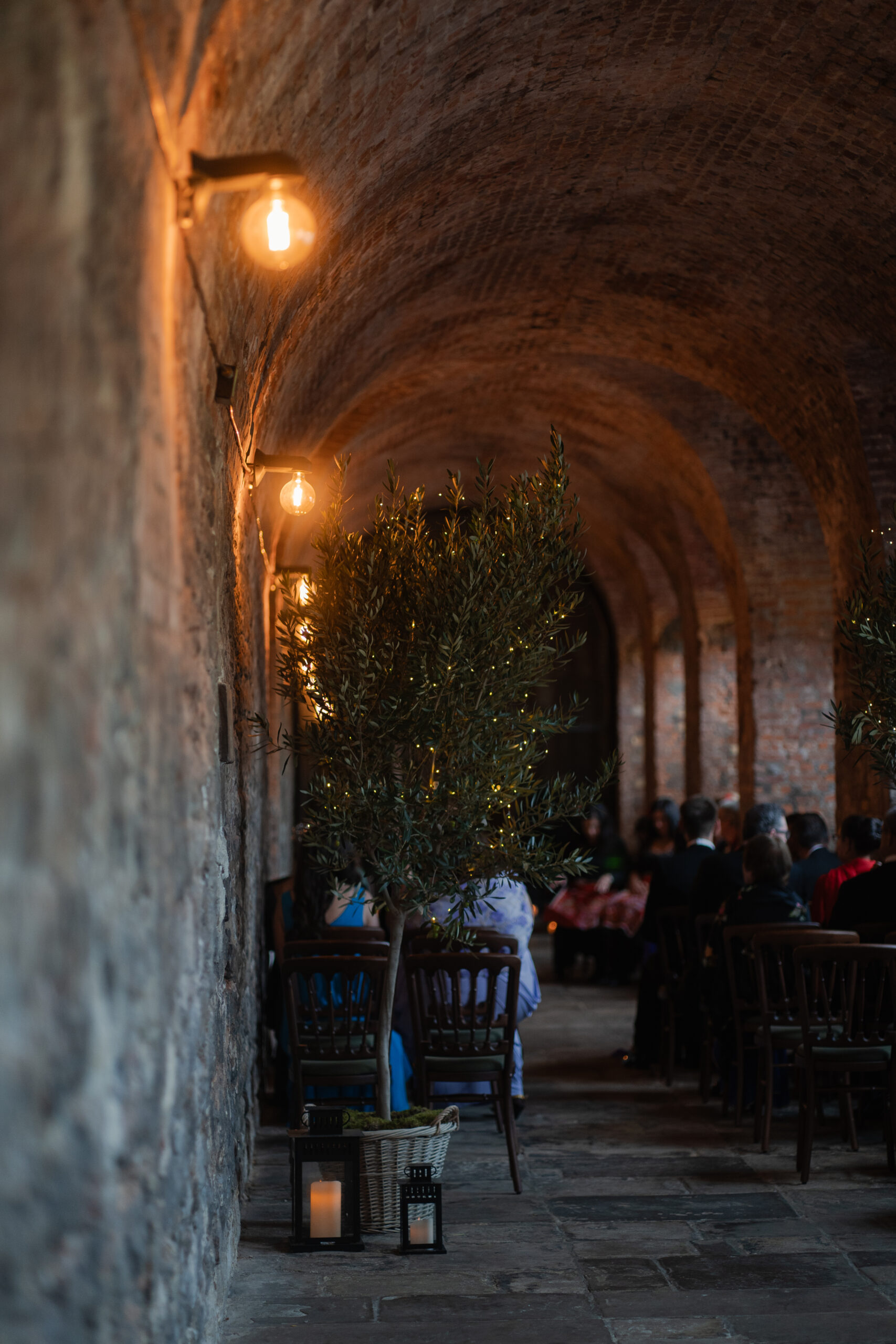 wedding ceremony at Norfolk Cloister in The Charterhouse, London.