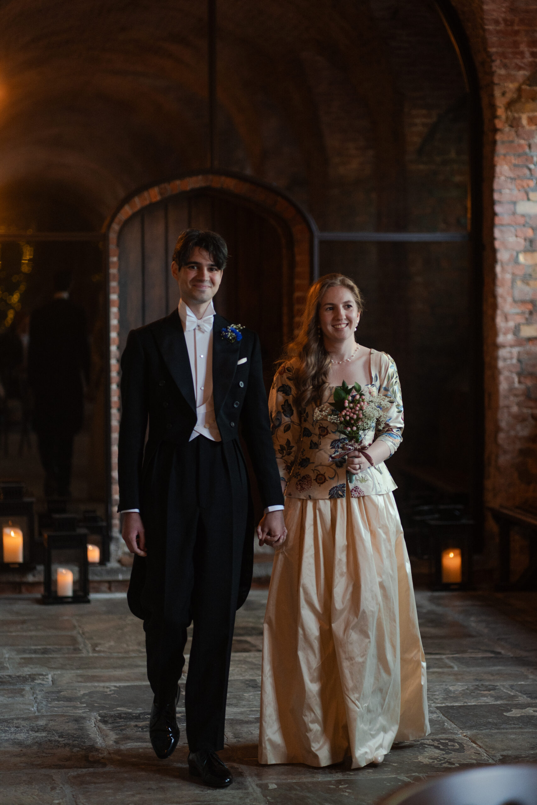 wedding ceremony at Norfolk Cloister in The Charterhouse, London.
