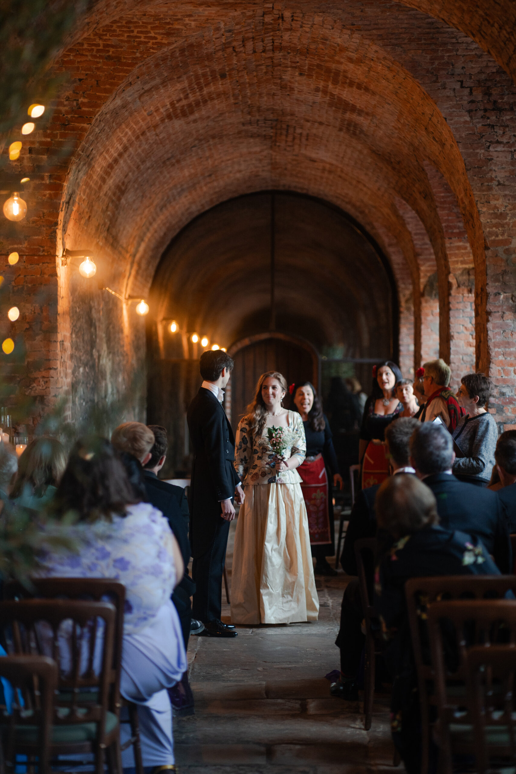 wedding ceremony at Norfolk Cloister in The Charterhouse, London.