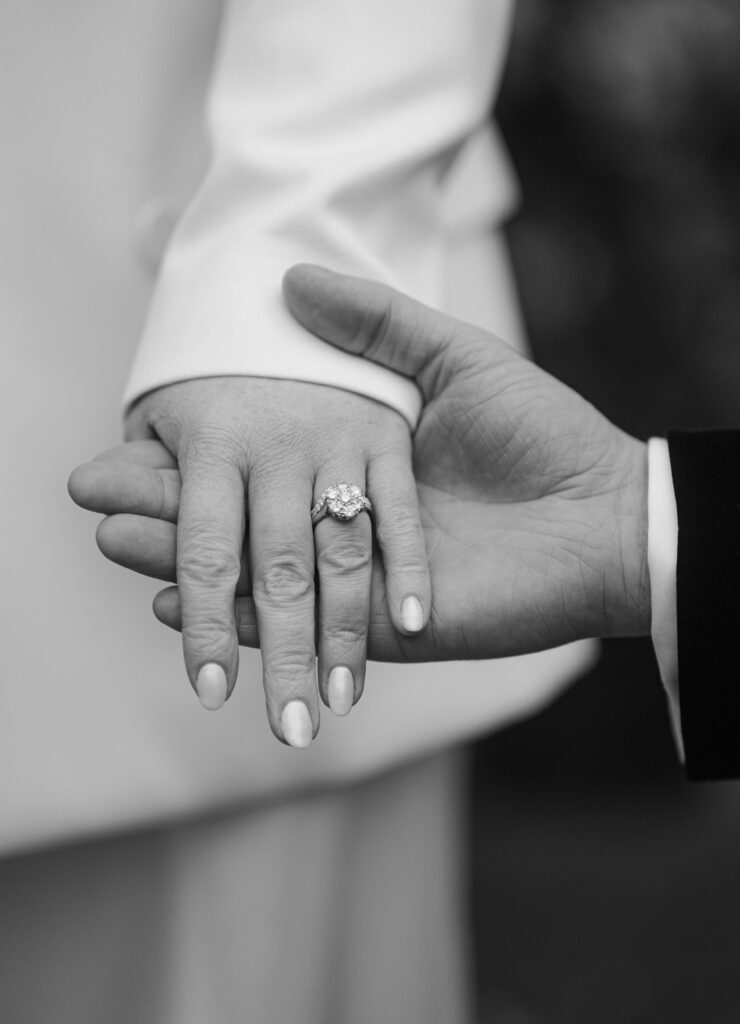 bride ring close up 