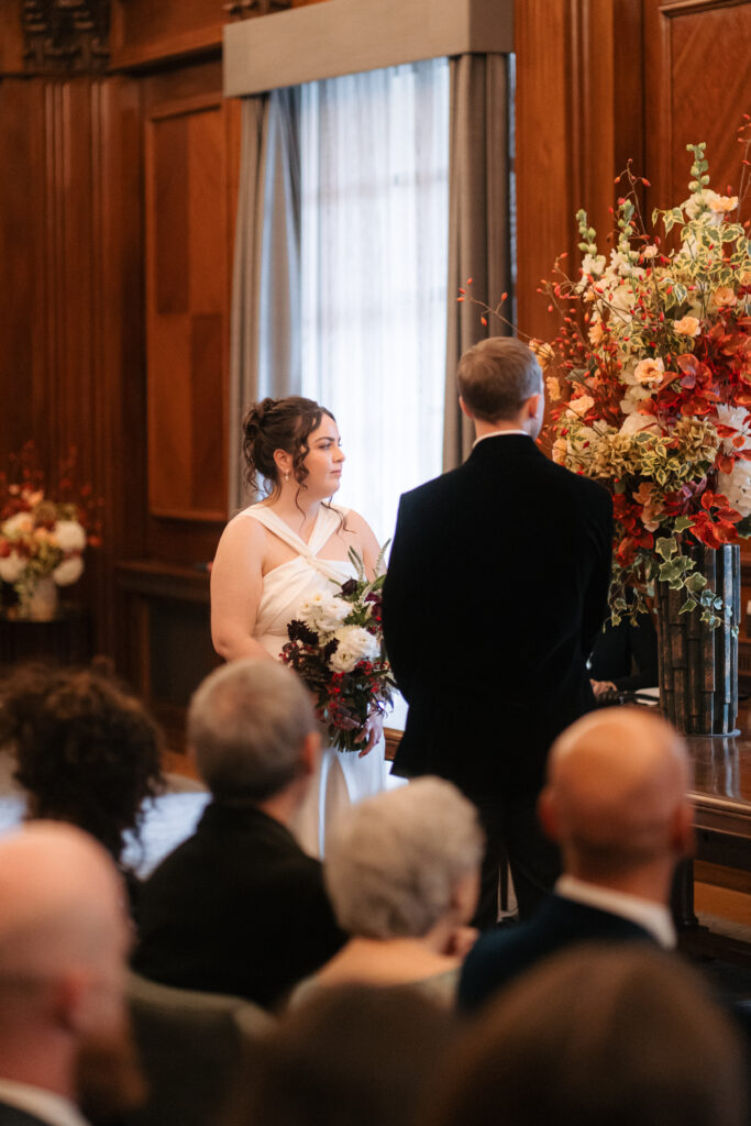 intimate ceremony in the westminster room at the old marylebone town hall 