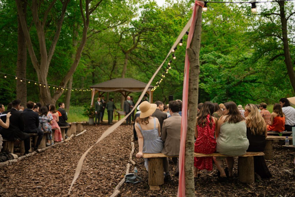 dibbins wood ceremony in deene park estate