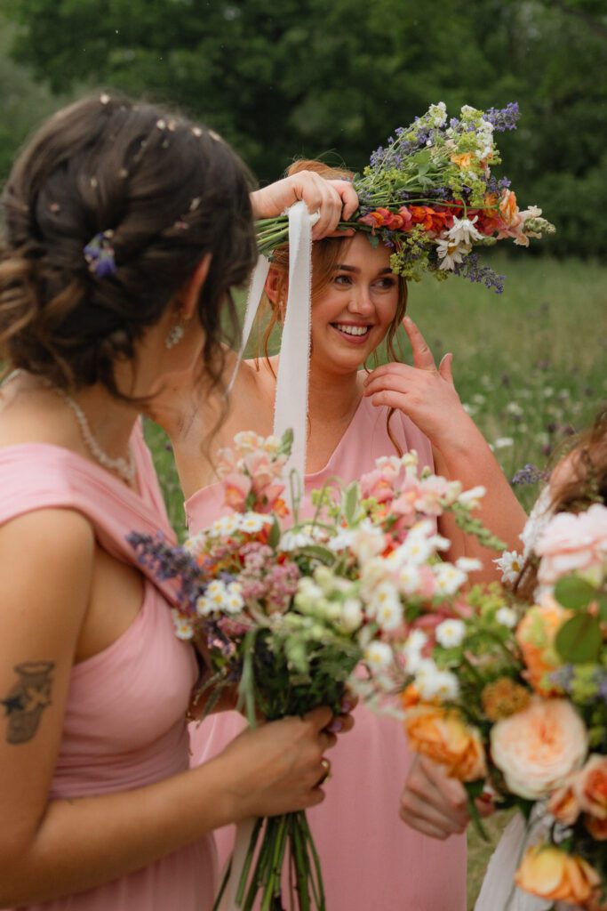 drinks reception at dibbins wood in deene park