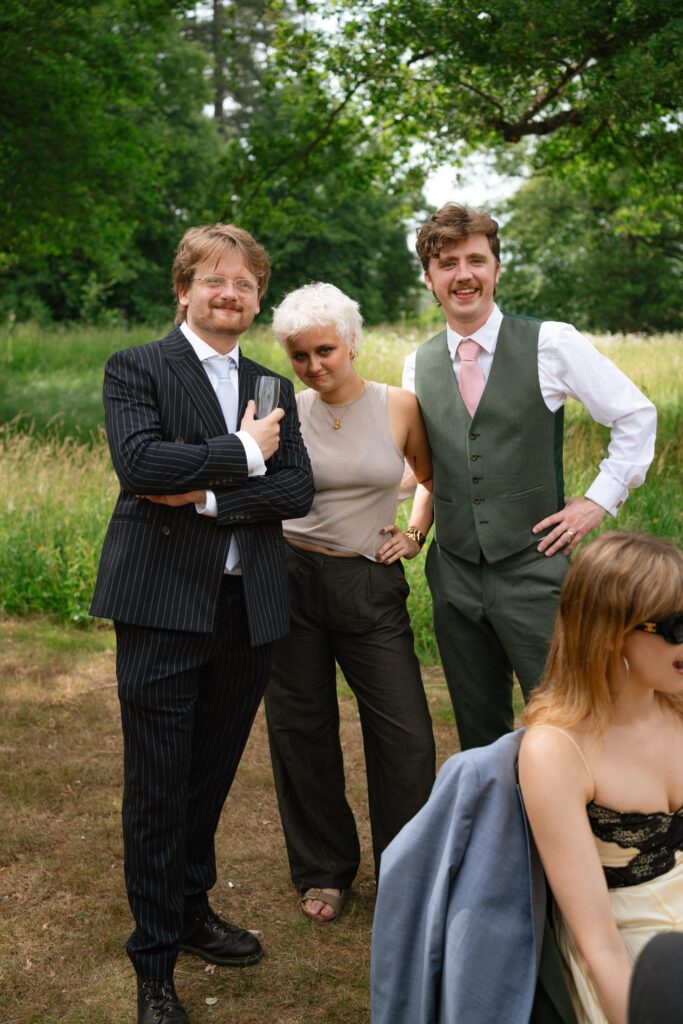 drinks reception at dibbins wood in deene park