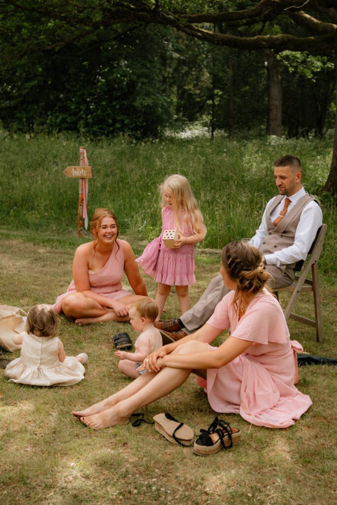 drinks reception at dibbins wood in deene park