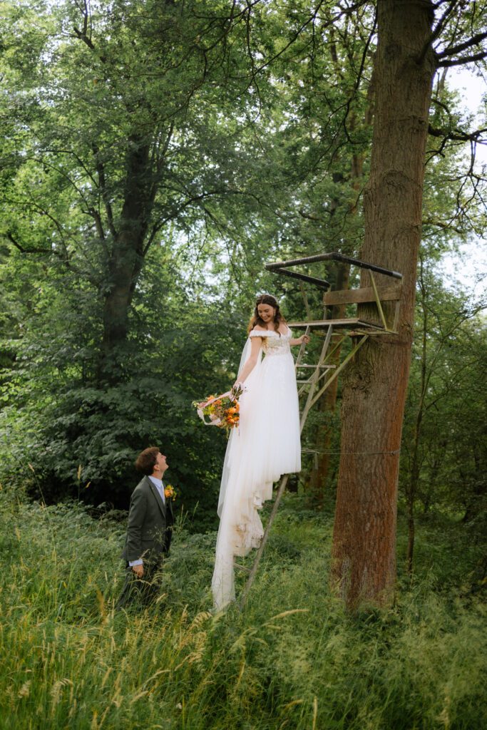 woodland wedding portraits at dibbins wood, deene park