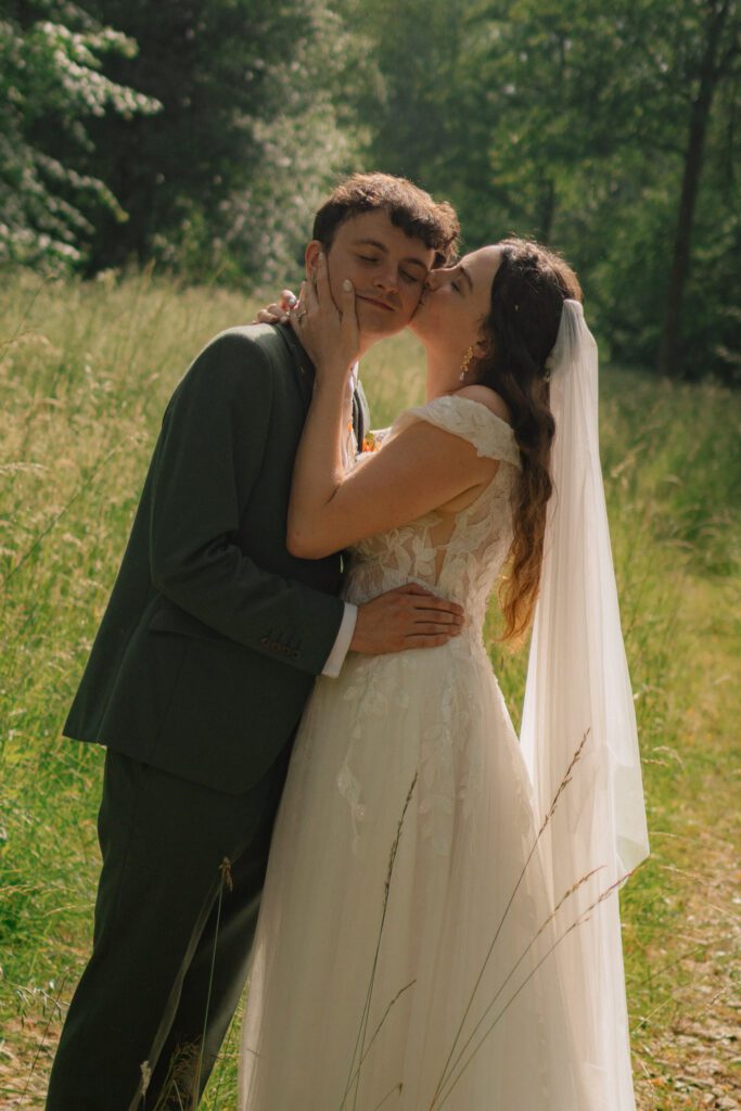 woodland wedding portraits at dibbins wood, deene park