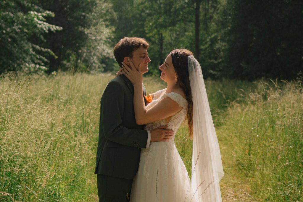 woodland wedding portraits at dibbins wood, deene park