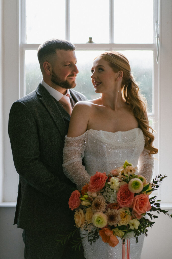 bride and groom portrait