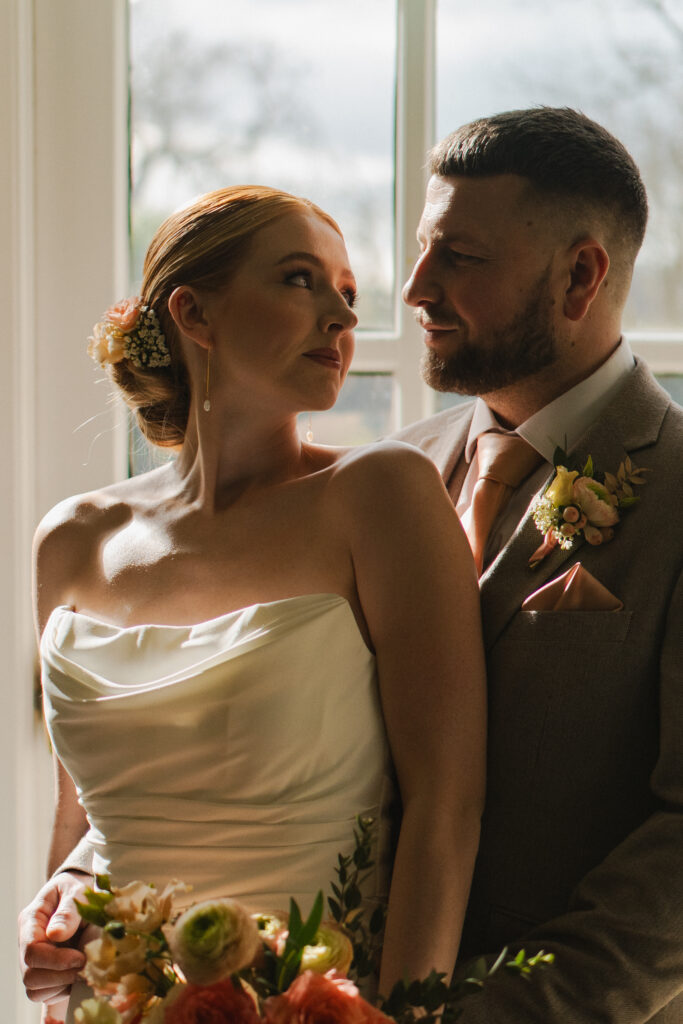 bride and groom portrait