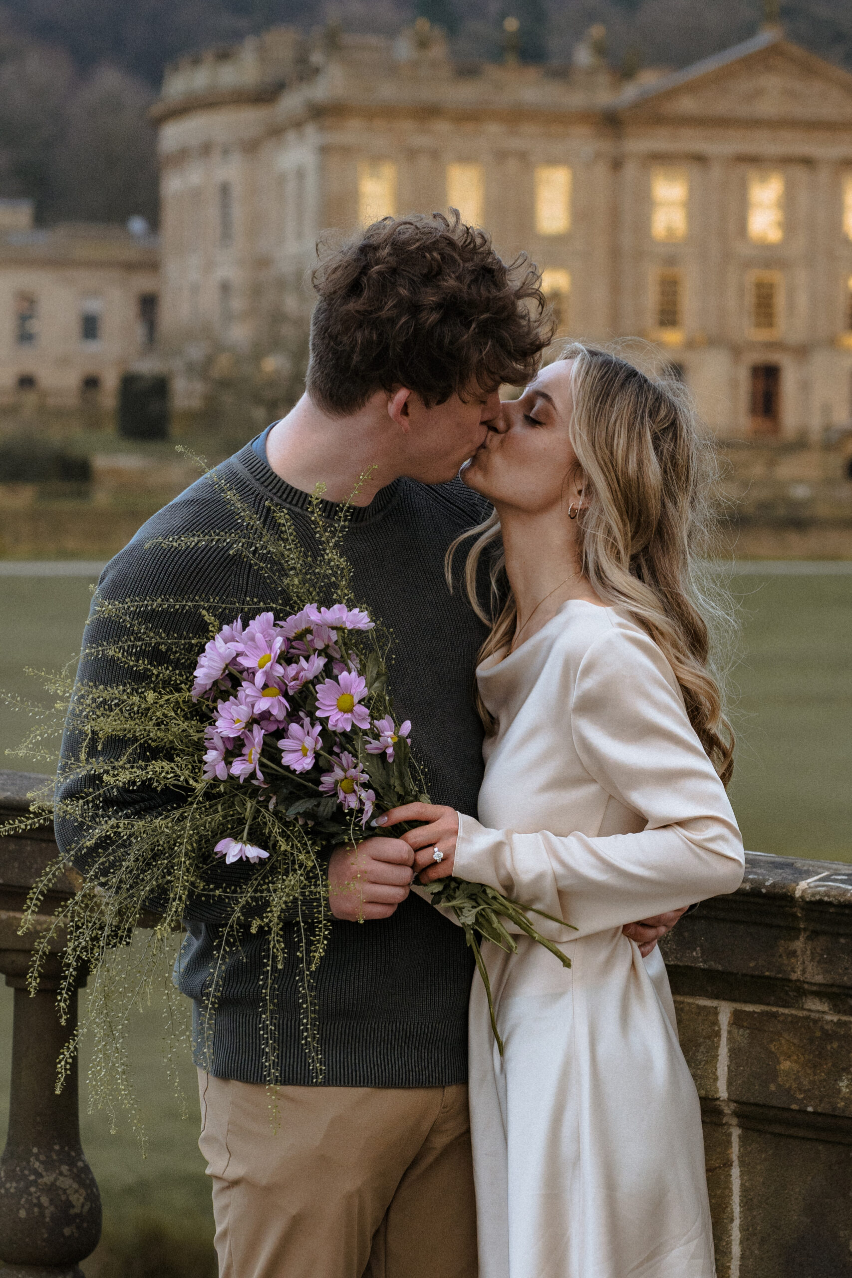 portrait of couple engaged