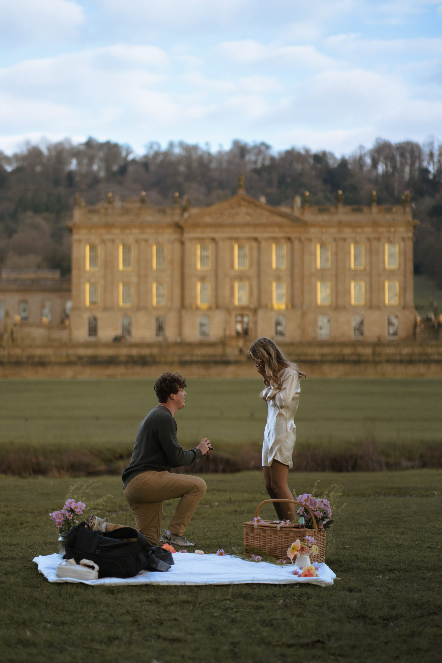 proposal photographer at chatsworth house