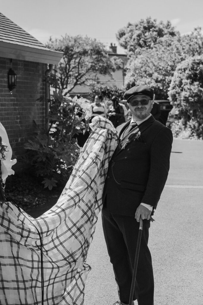 newlyweds and family photos outside st faiths church, lee-on-the-solent