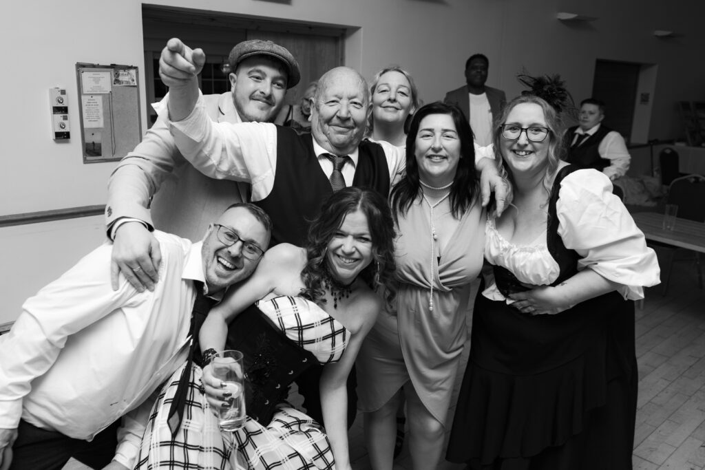 peaky blinders themed wedding dancefloor shots