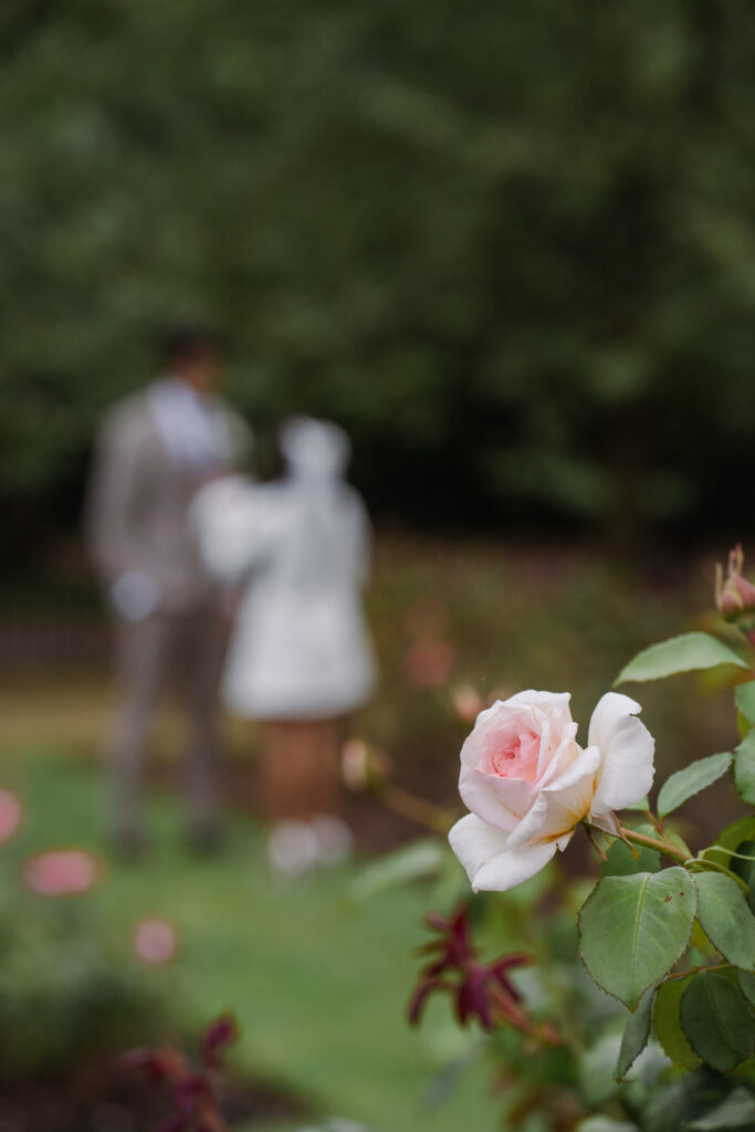 Japanese garden island in regents park for wedding portraits