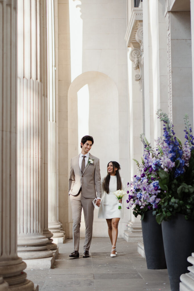 wedding bridal portraits at old marylebone town hall