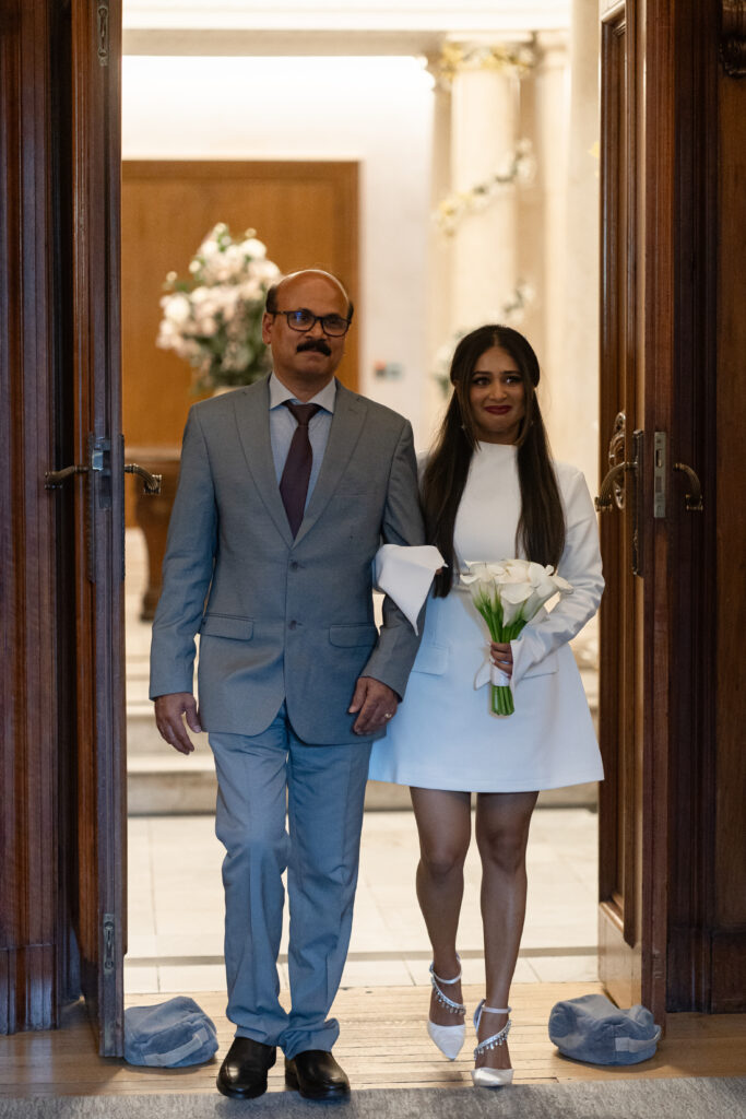 civil ceremony in westminster room at old marylebone town hall