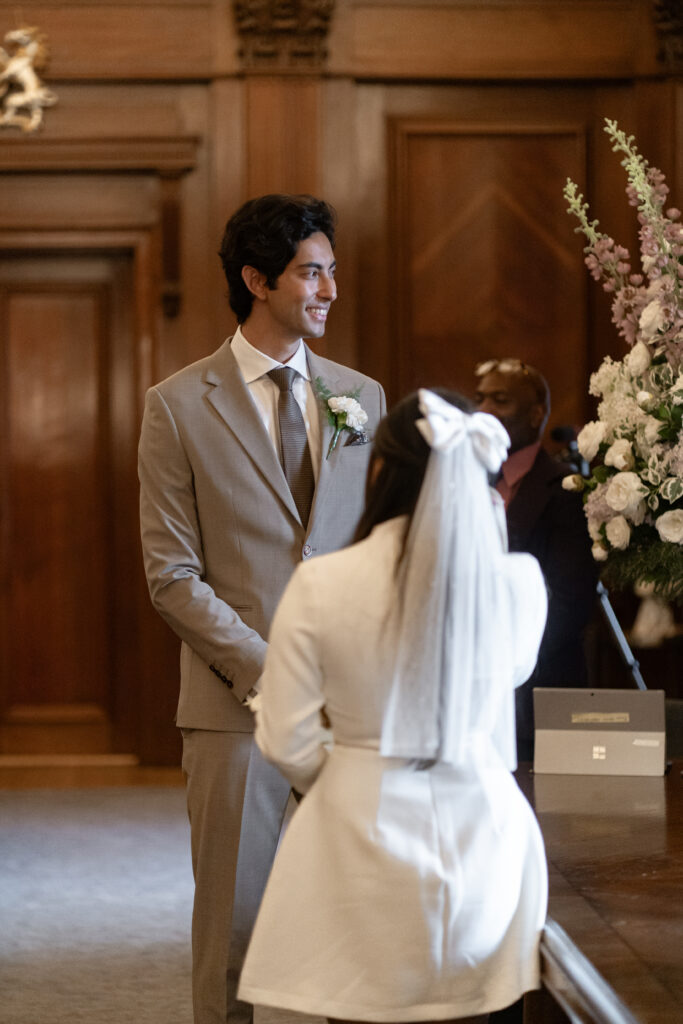 civil ceremony in westminster room at old marylebone town hall