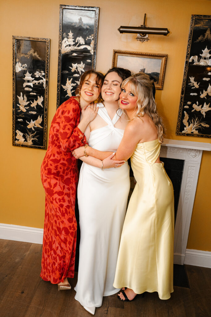 bride with friends portraits