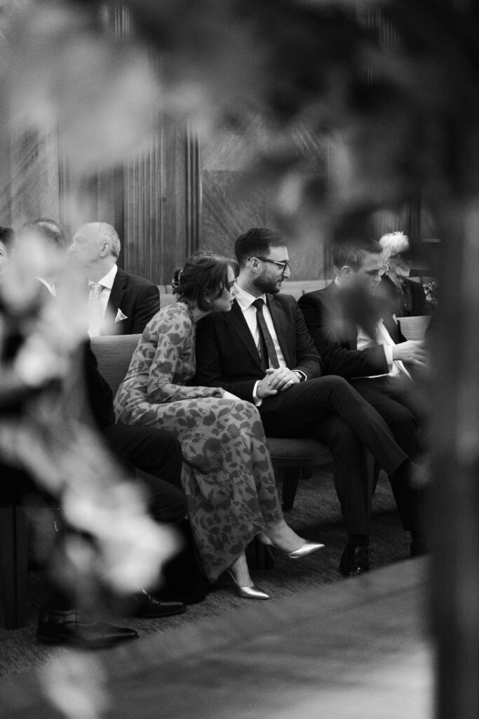 wedding ceremony at old marylebone town hall