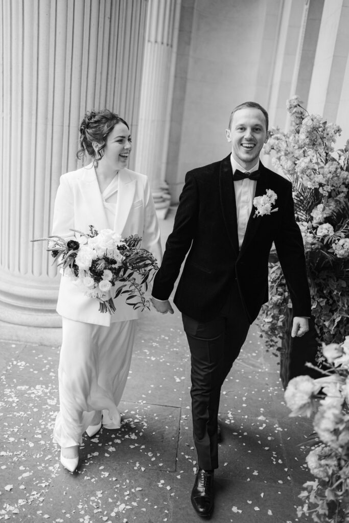 bride and groom portrait 