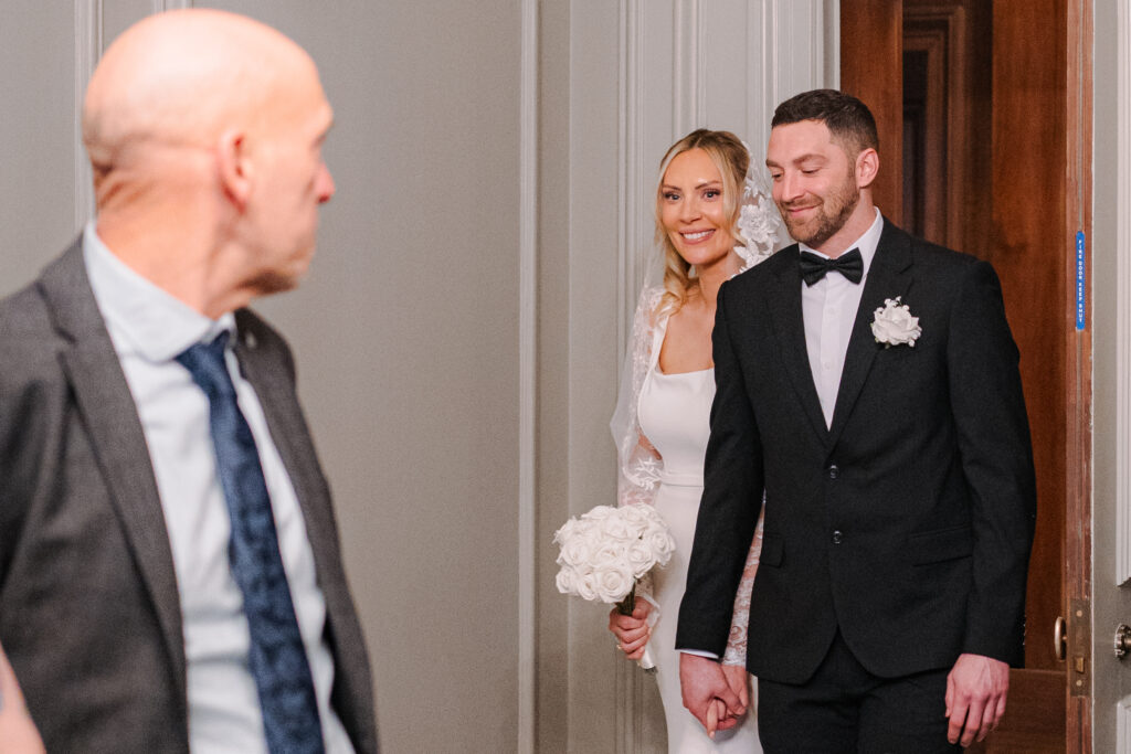 Elopement ceremony in the Soho Room at Old Marylebone Town Hall