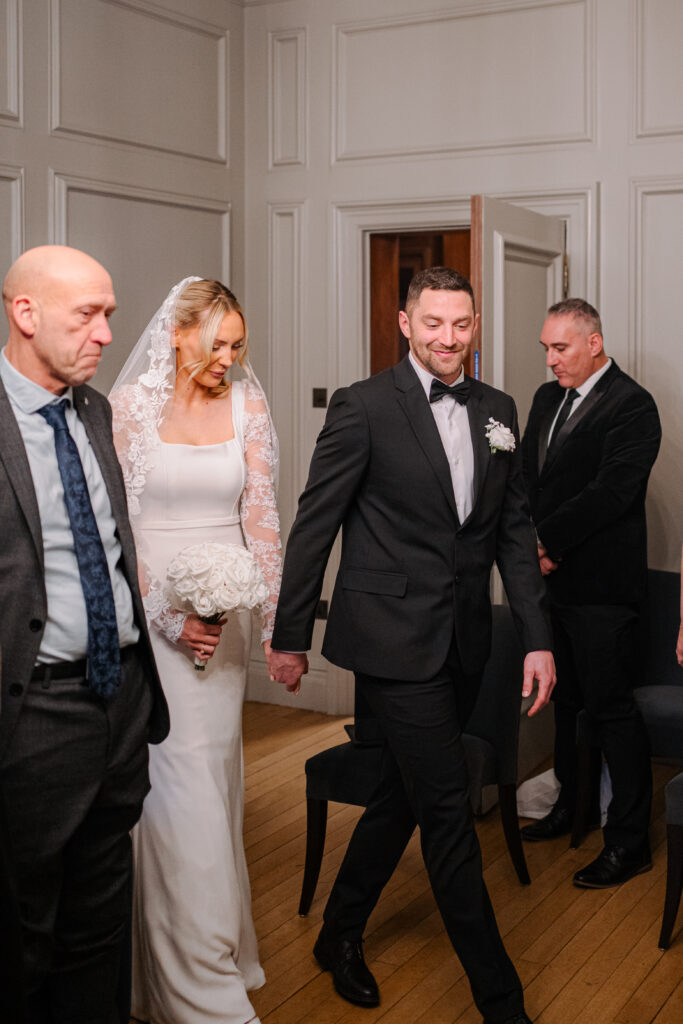 Elopement ceremony in the Soho Room at Old Marylebone Town Hall