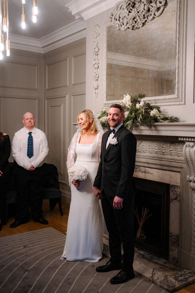 Elopement ceremony in the Soho Room at Old Marylebone Town Hall