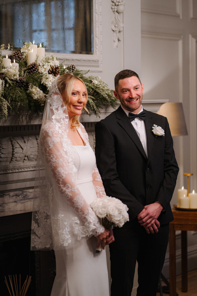 couple sharing vows during elopement ceremony 