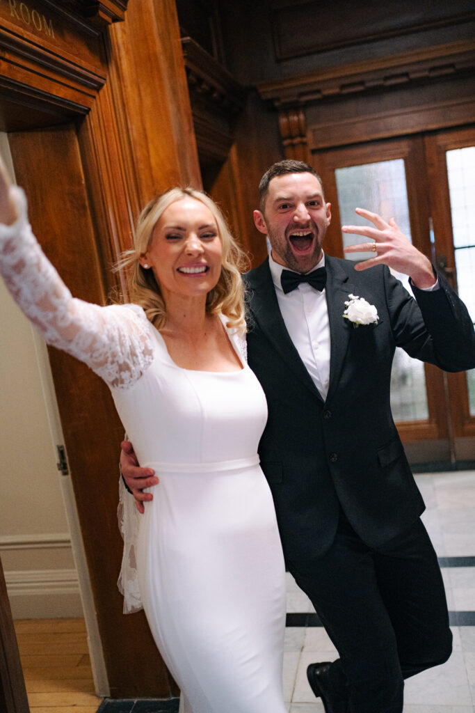 getting married in the soho room at Old Marylebone Town Hall