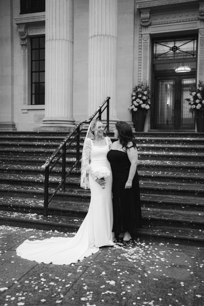 family portraits outside old marylebone town hall