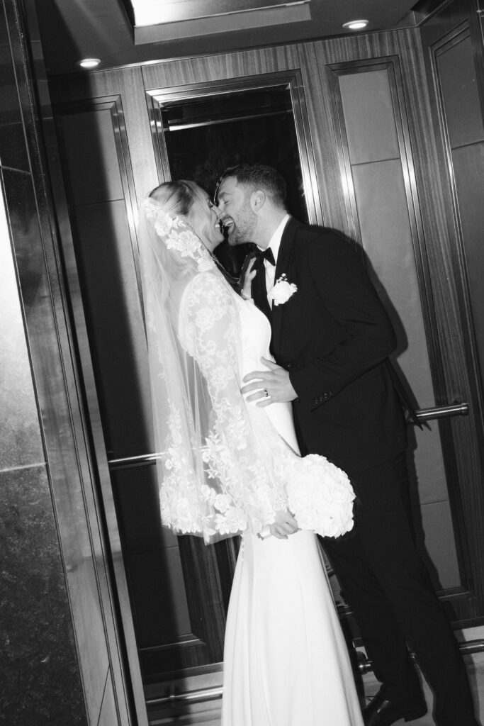 editorial style portraits in the lift at the hotel