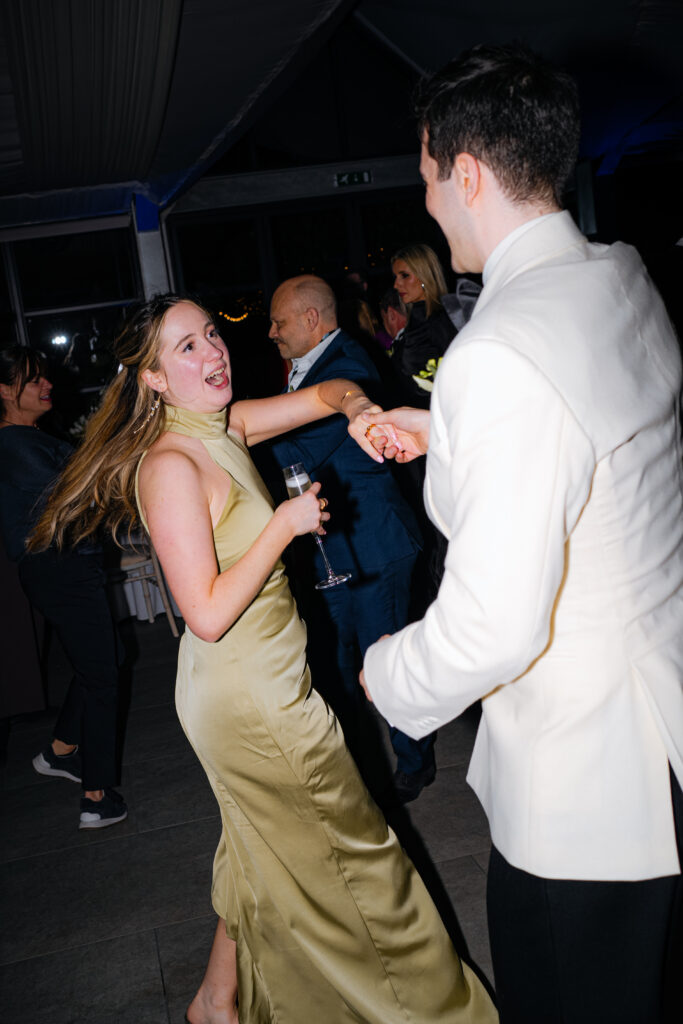 dancefloor moments during wedding at baddow park house