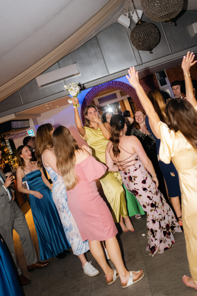 dancefloor moments during wedding at baddow park house