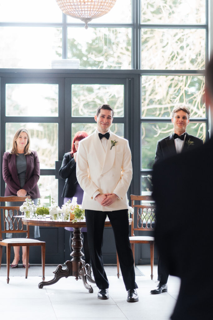 jonathan reaction to charlotte walking down the aisle