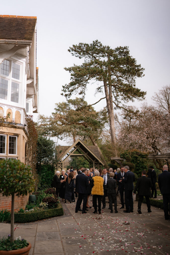 drinks reception at baddow park house