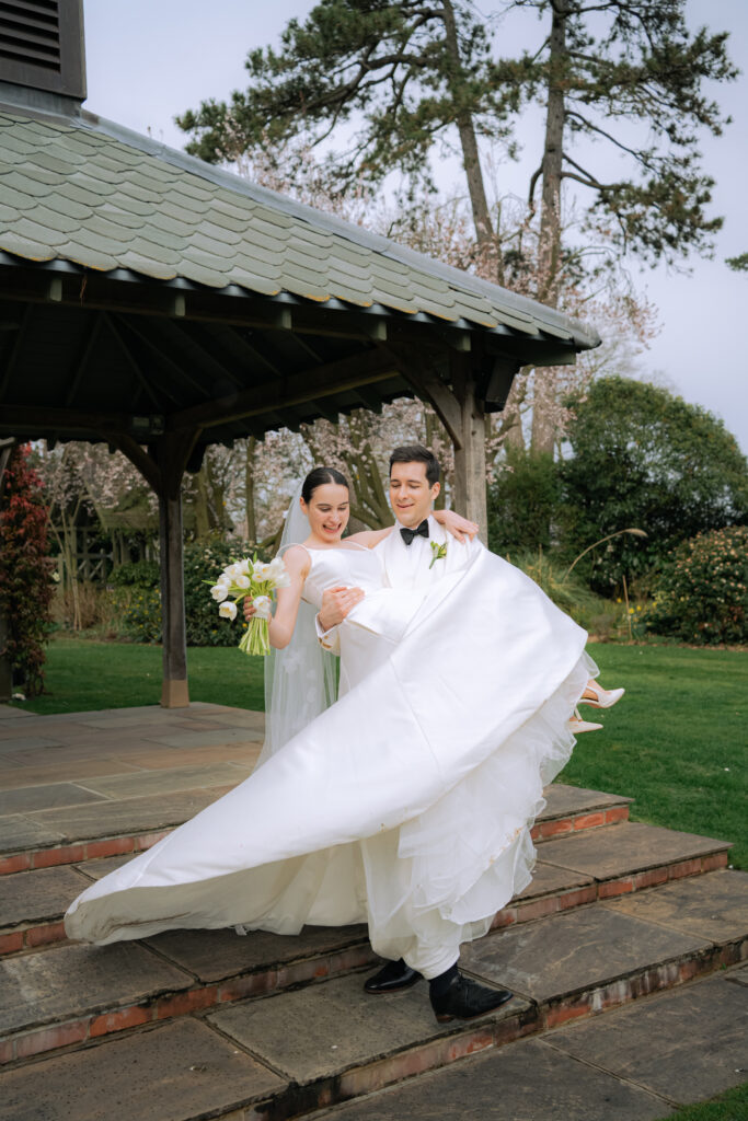 spring wedding portraits at baddow park house