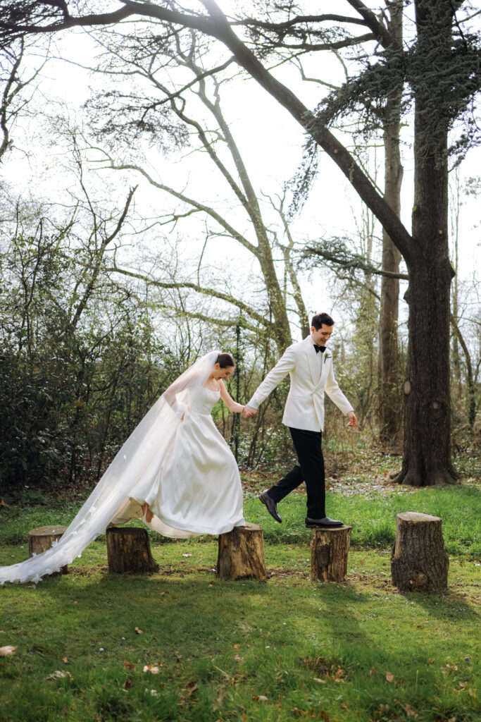 spring wedding portraits at baddow park house
